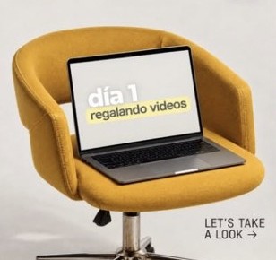 Silla amarilla con laptop: día 1